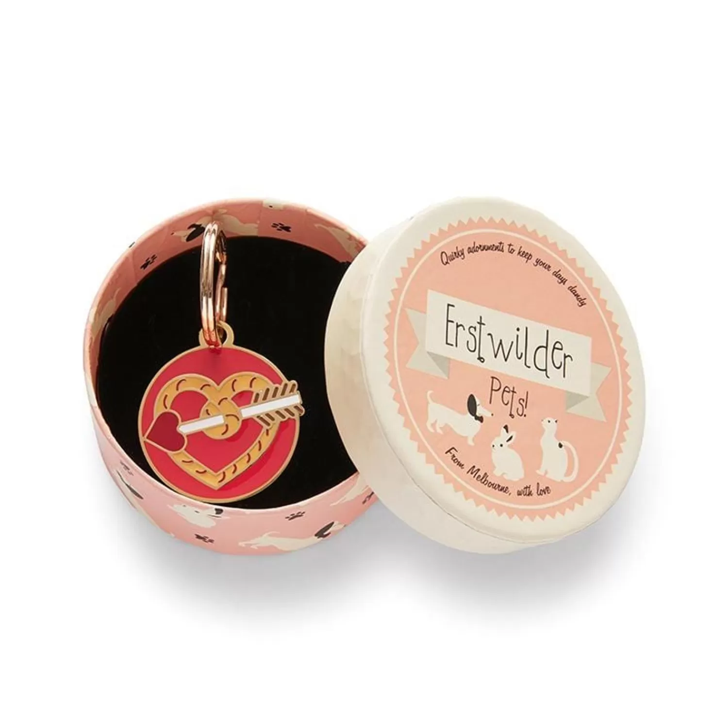 a_shot_through_the_heart_enamel_pet_charm_2.webp A Shot Through The Heart Enamel Pet Charm*Erstwilder Discount