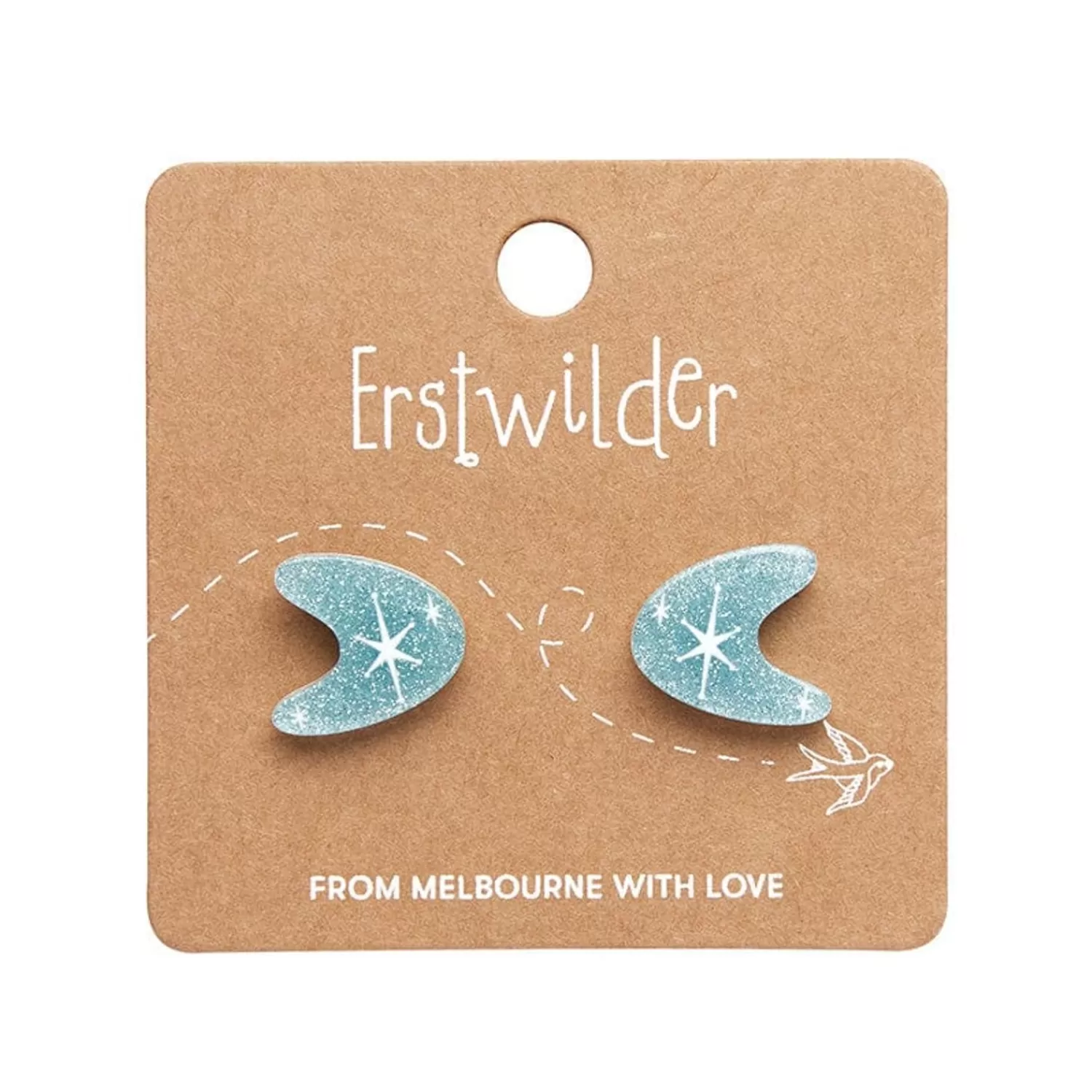 atomic_boomerang_glitter_stud_earrings__blue_2.webp Atomic Boomerang Glitter Stud Earrings - Blue*Erstwilder Sale