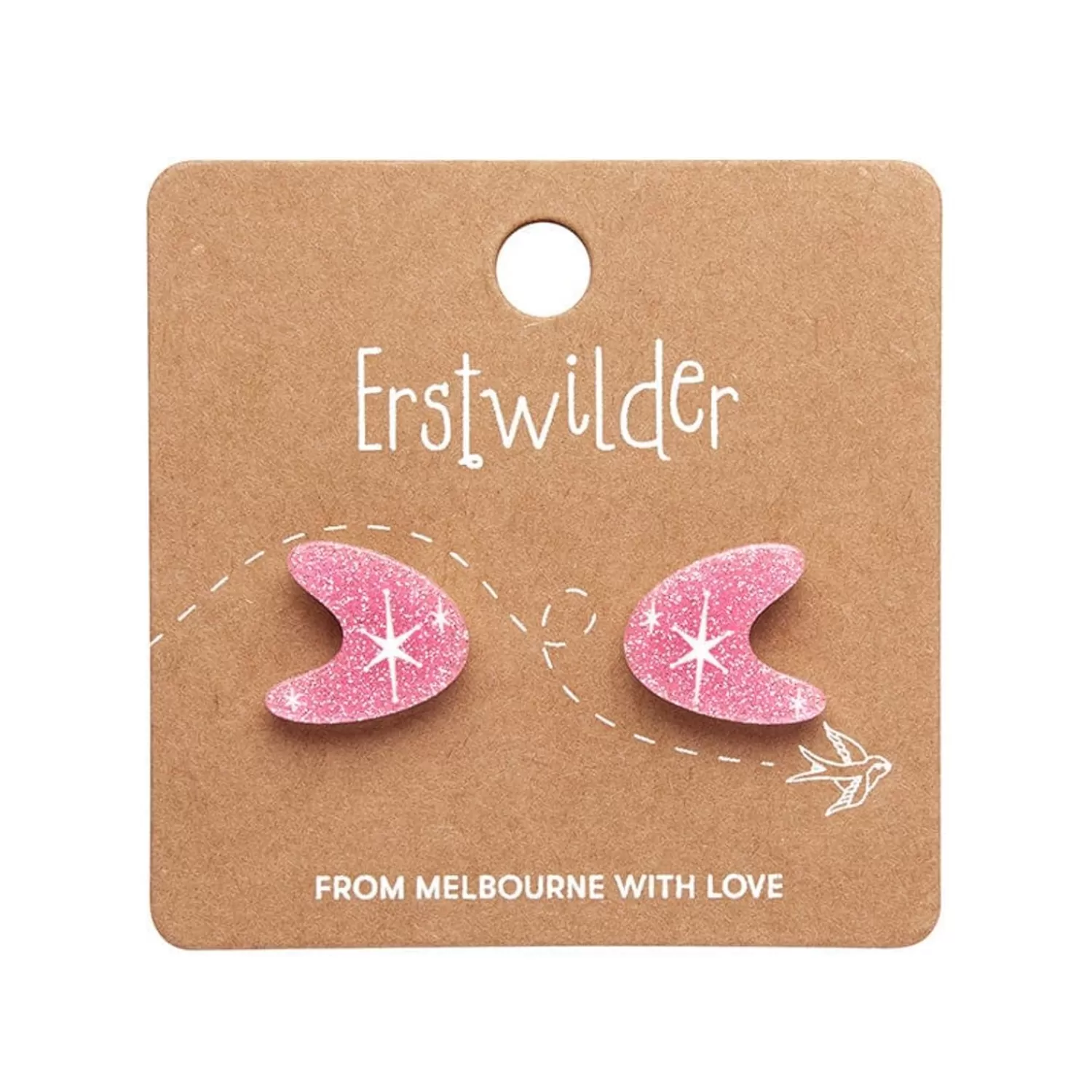 atomic_boomerang_glitter_stud_earrings__pink_2.webp Atomic Boomerang Glitter Stud Earrings - Pink*Erstwilder Fashion