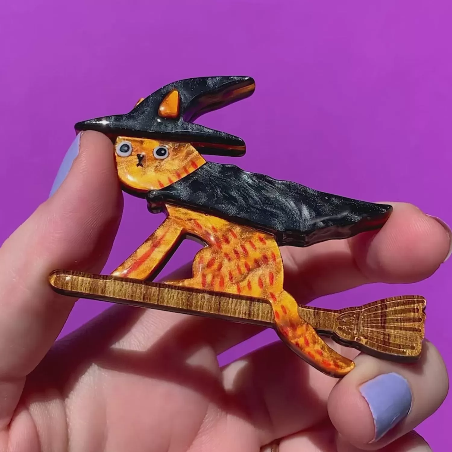 Bed Knobs & Broomsticks Brooch*Erstwilder Fashion