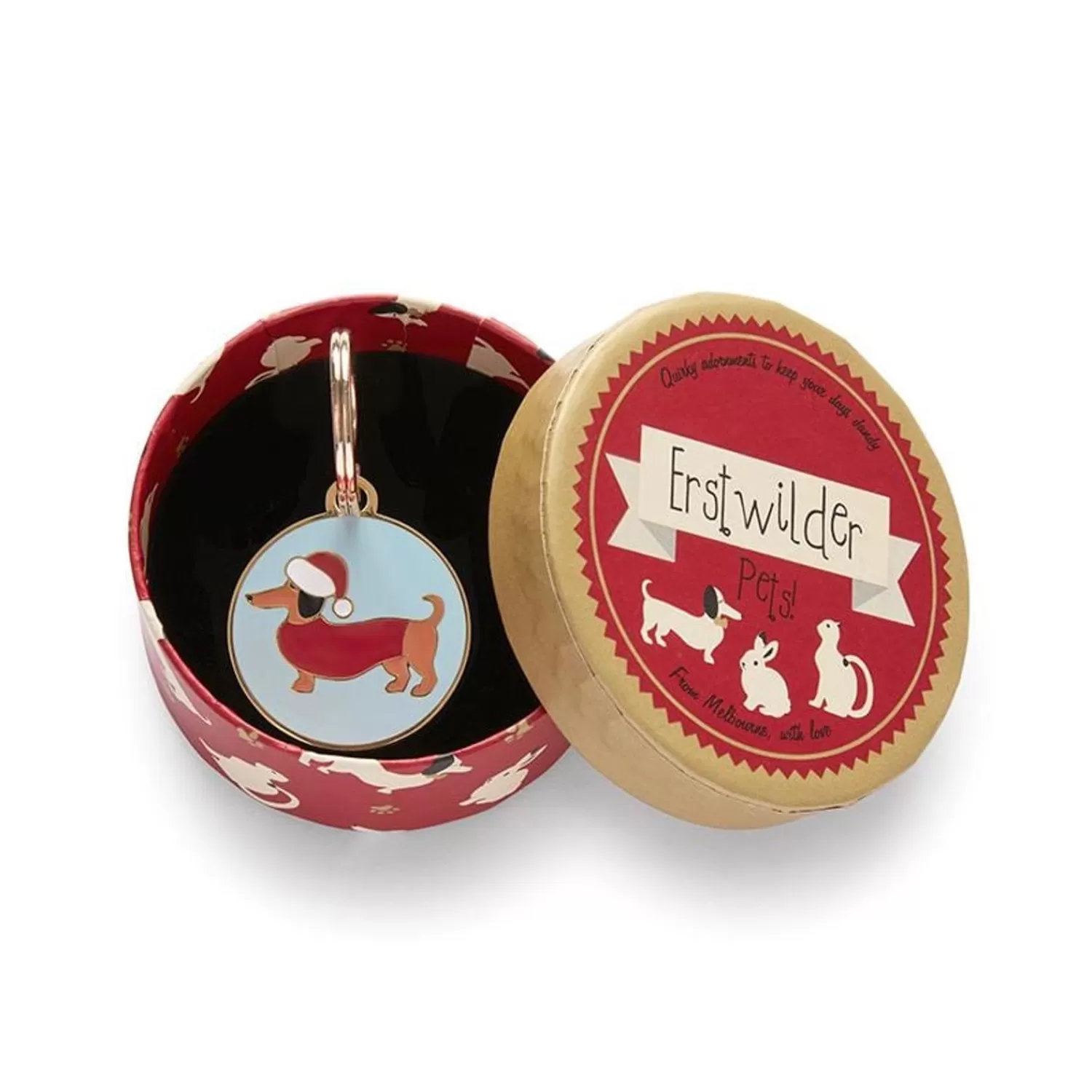 christmas_spiffy_enamel_pet_charm_2.webp Christmas Spiffy Enamel Pet Charm*Erstwilder Sale