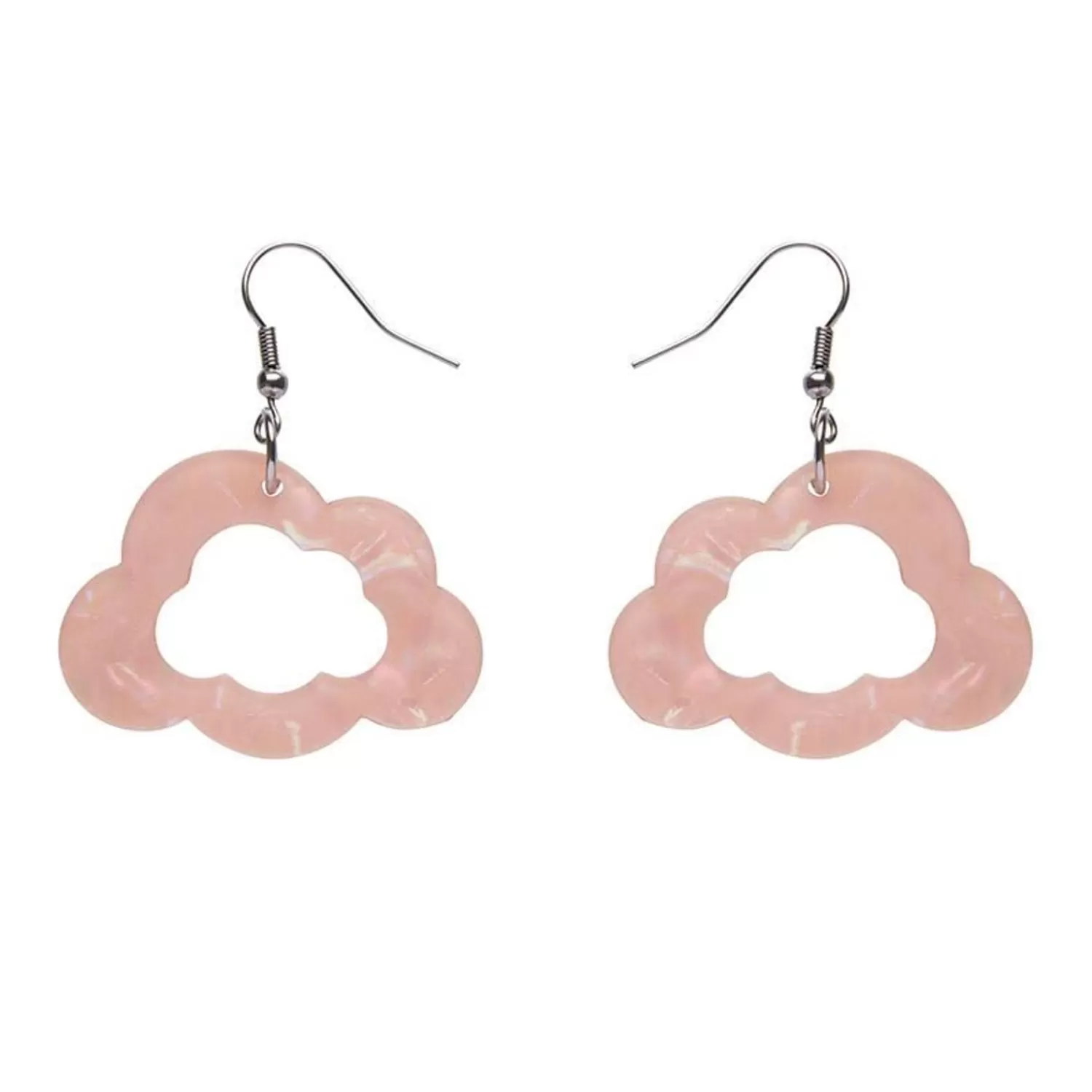 Cloud Solid Glitter Resin Drop Earrings - Pink*Erstwilder Fashion