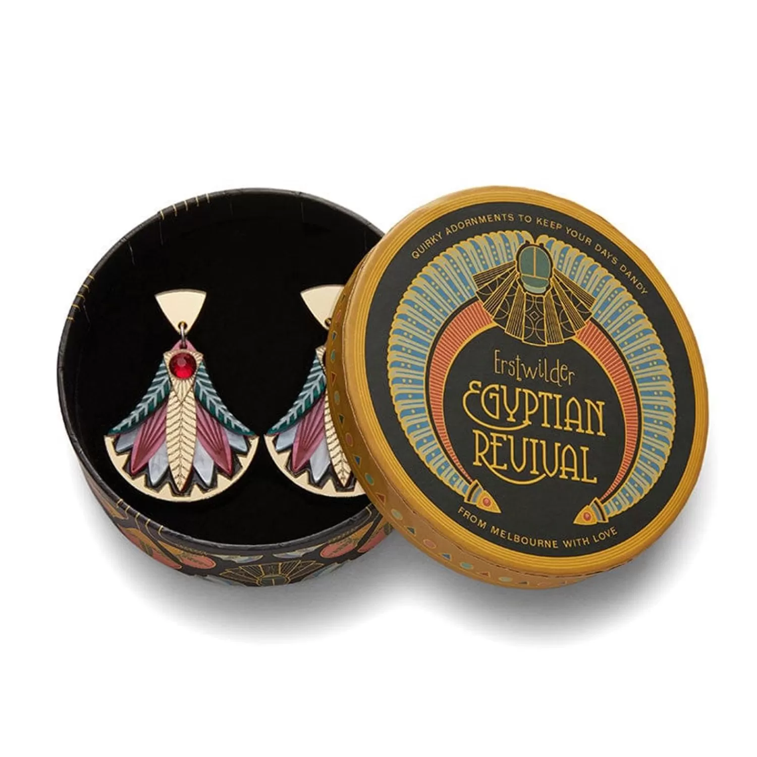 gift_of_the_nile_papyrus_drop_earrings_3.webp Gift Of The Nile Papyrus Drop Earrings*Erstwilder Flash Sale