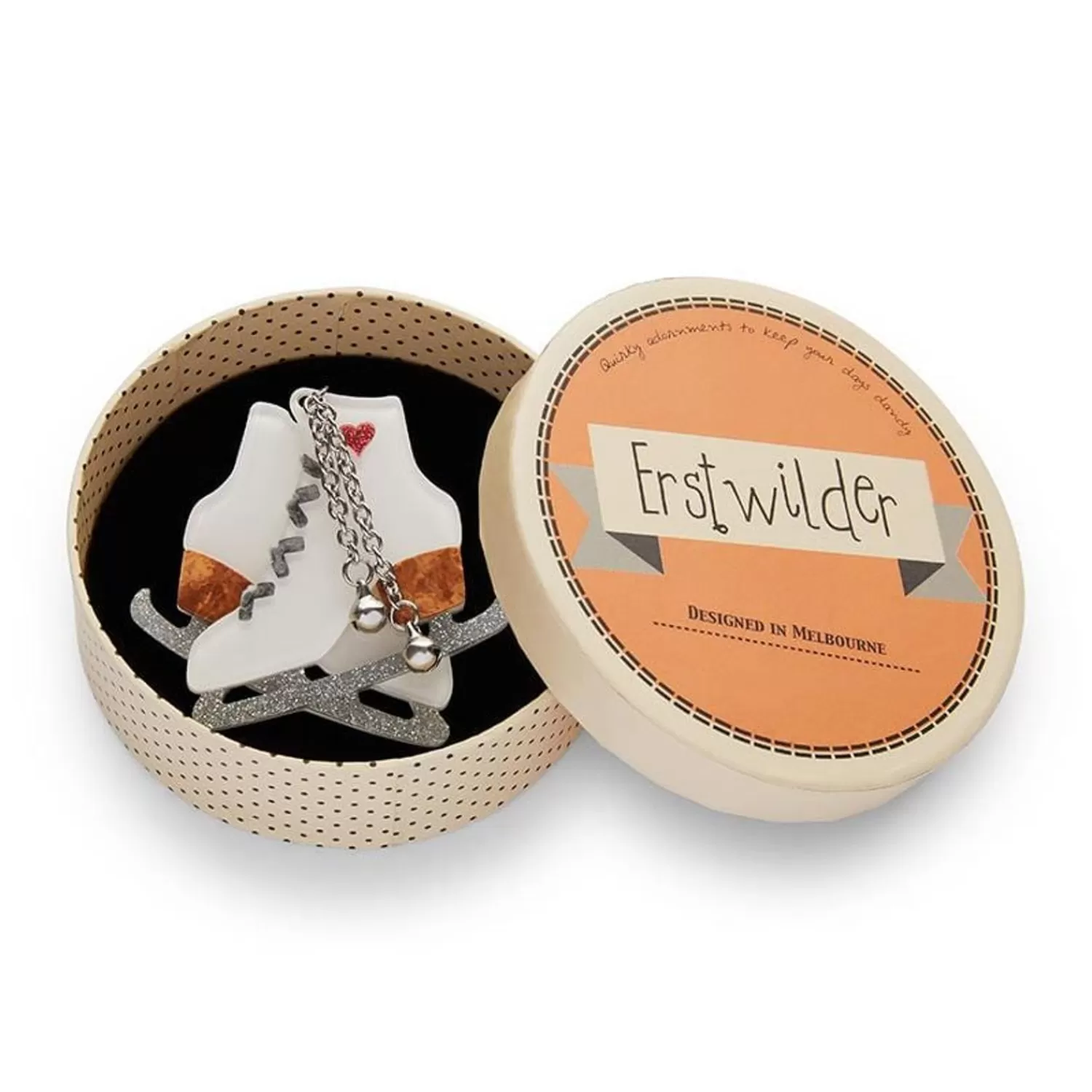 glitter_and_glide_skates_brooch_2.webp Glitter And Glide Skates Brooch*Erstwilder Sale