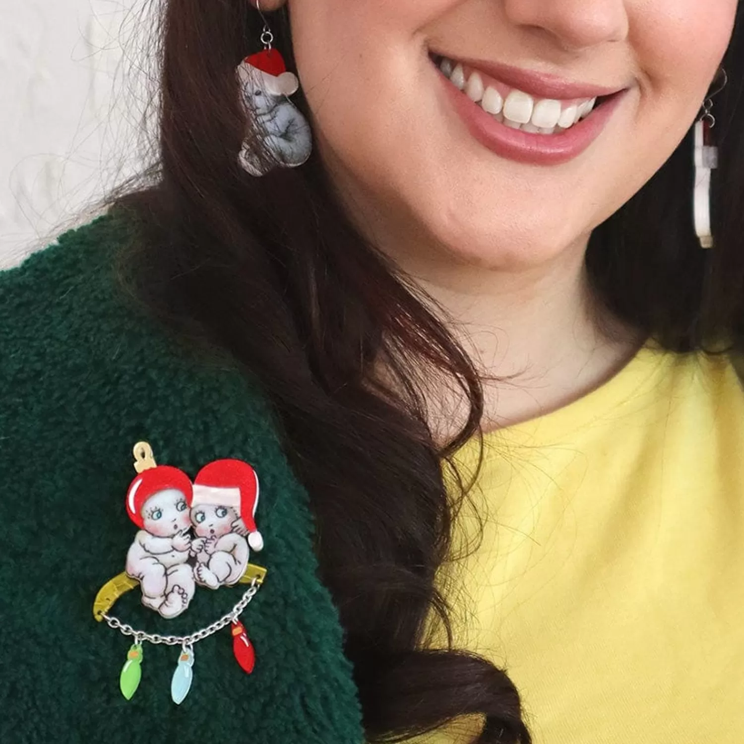 gumnut_christmas_cuddles_brooch_2.webp Gumnut Christmas Cuddles Brooch*Erstwilder Outlet