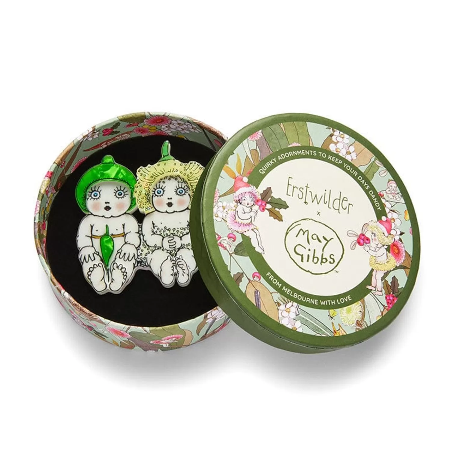 gumnut_twins_brooch_4.webp Gumnut Twins Brooch*Erstwilder Shop