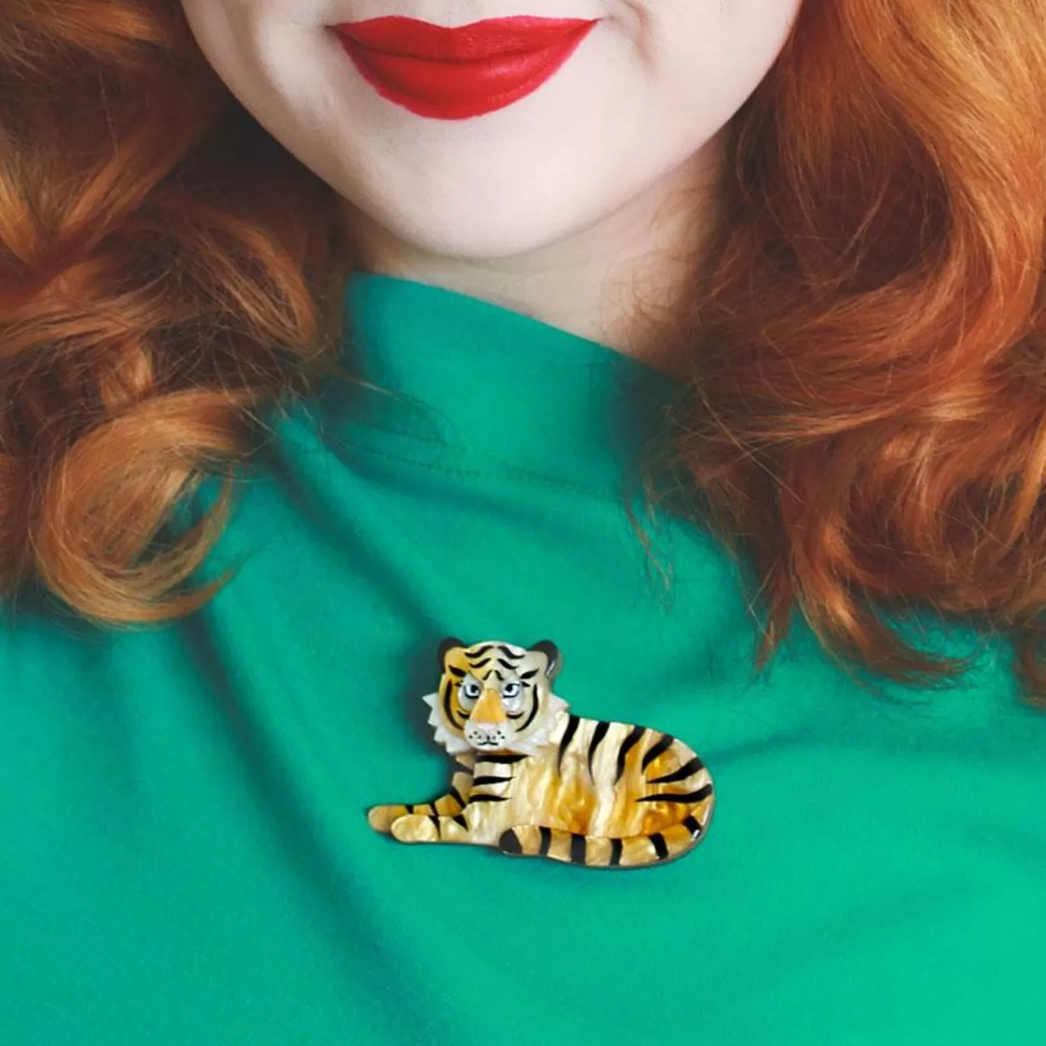 hairy_hobbes_tiger_brooch_2.webp Hairy Hobbes Tiger Brooch*Erstwilder Best Sale