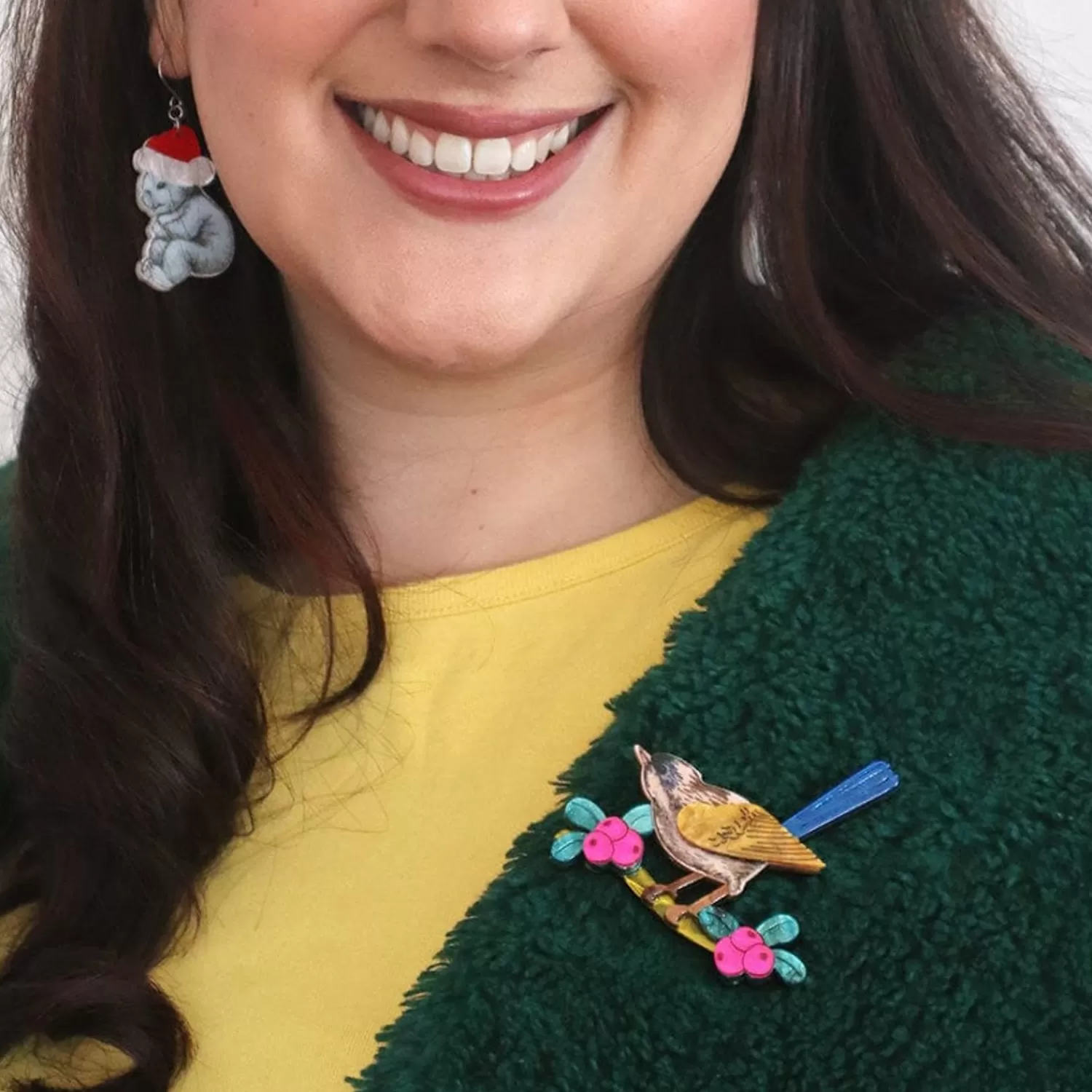 holly_wagtail_brooch_2.webp Holly Wagtail Brooch*Erstwilder Discount