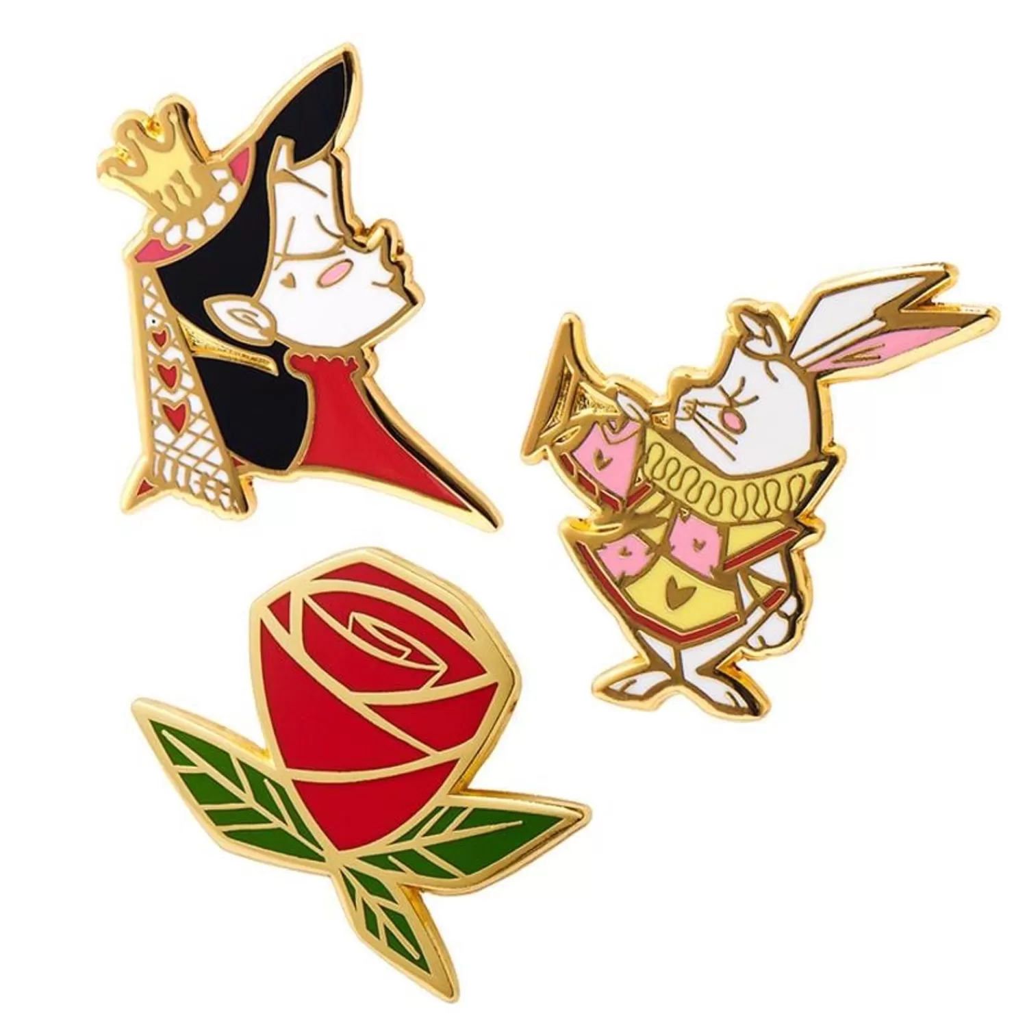 Kitchy Witch Alice'S Wonderland Queen & Roses Pin Pack - 3 Piece*Erstwilder Clearance