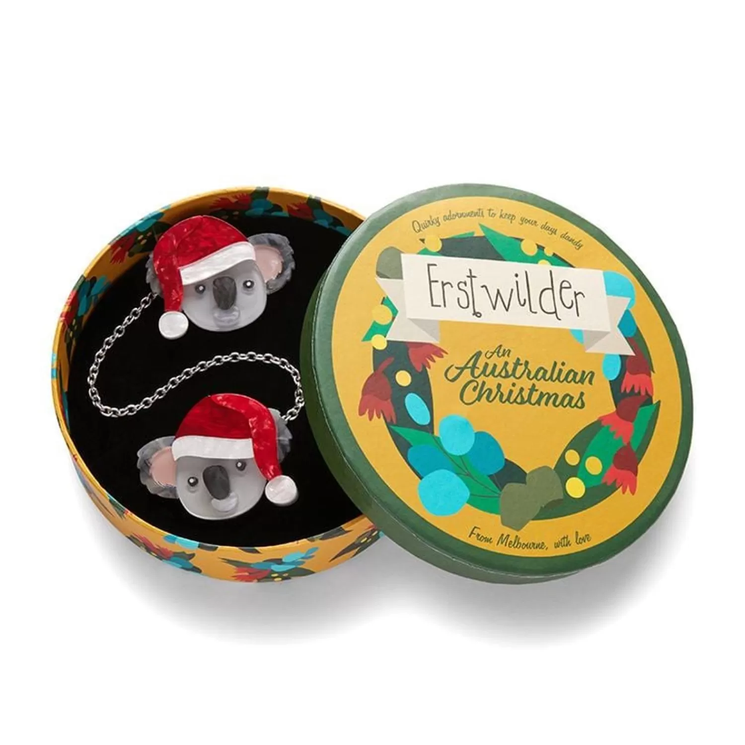 koala_claus_double_brooch_3.webp Koala Claus Double Brooch*Erstwilder Fashion