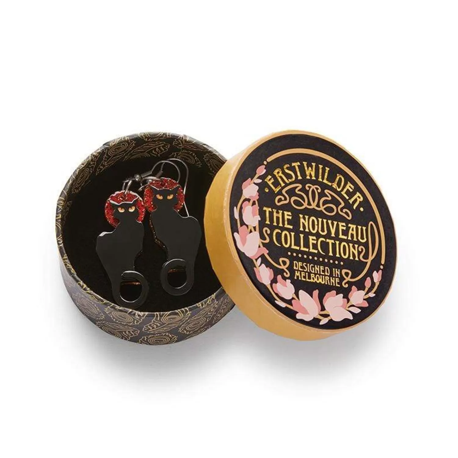 le_chat_noir_earrings_3.webp Le Chat Noir Earrings*Erstwilder Fashion