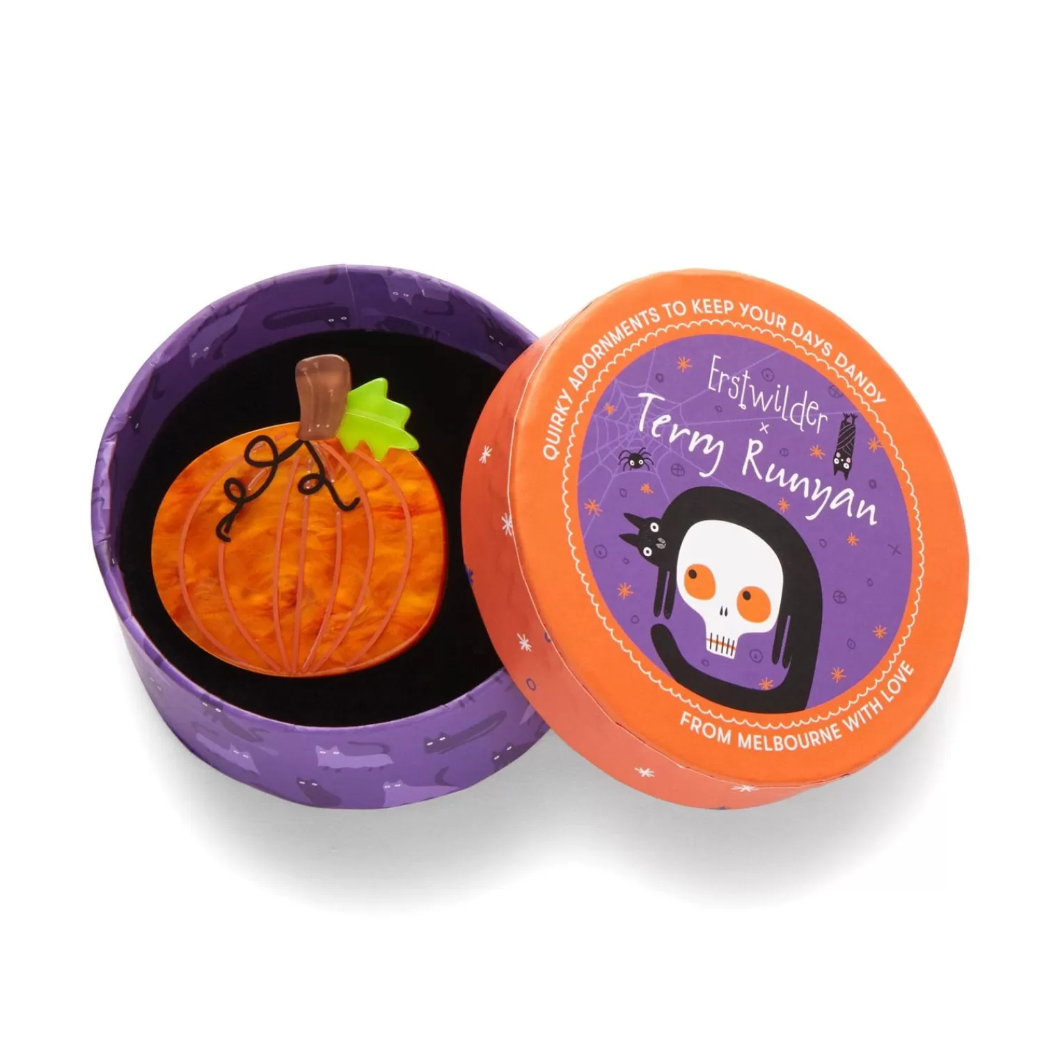 midnight_magic_pumpkin_mini_brooch_3.webp Midnight Magic Pumpkin Mini Brooch*Erstwilder Best Sale