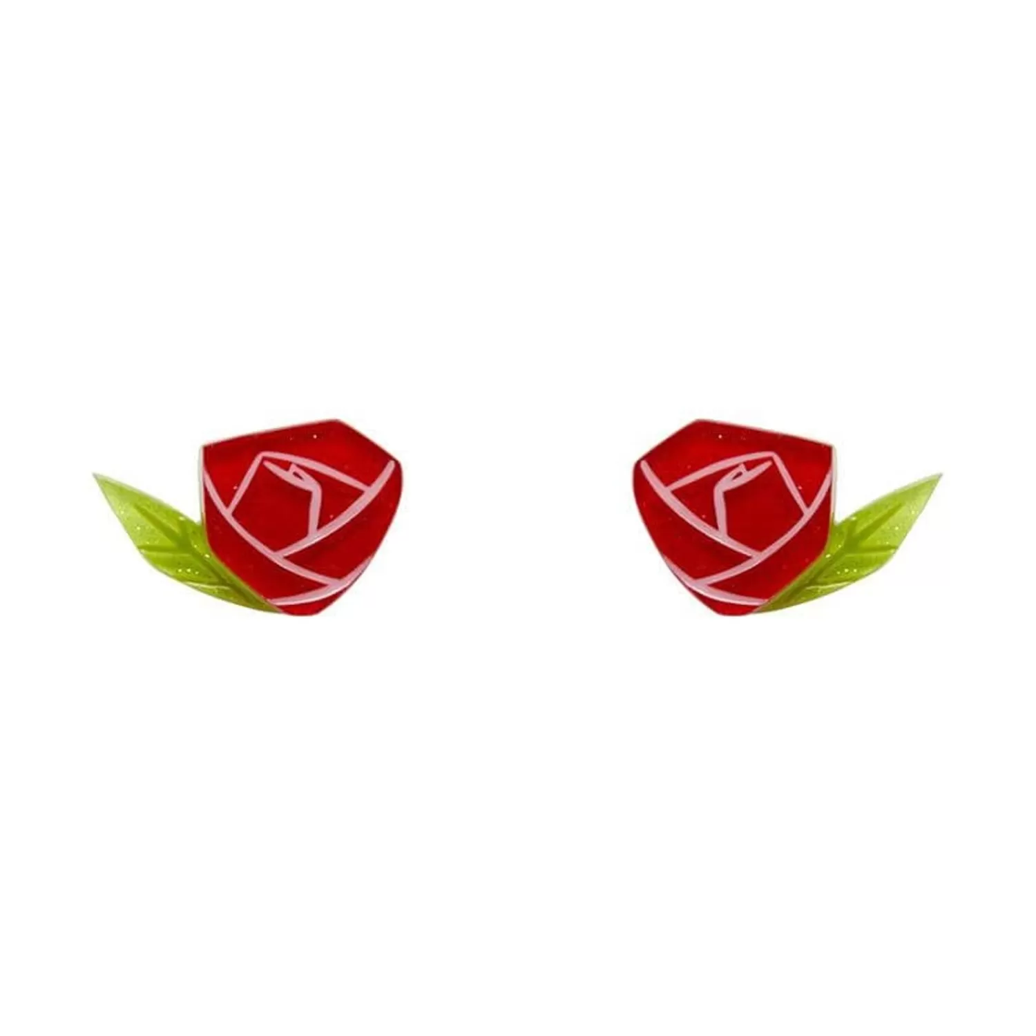 Painted Rose Earrings*Erstwilder New