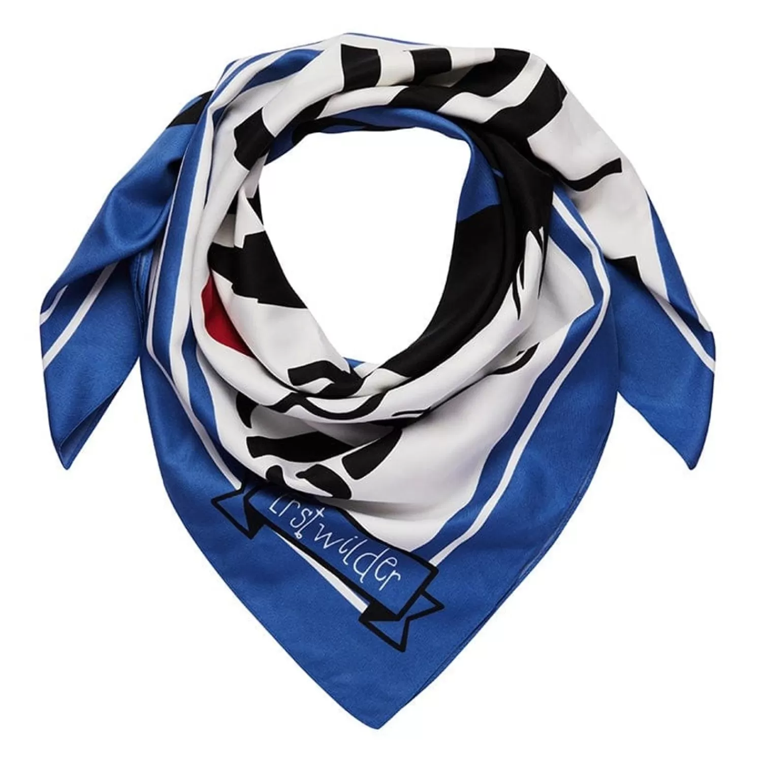 paris_skyline_square_scarf__blue_3.webp Paris Skyline Square Scarf - Blue*Erstwilder Sale