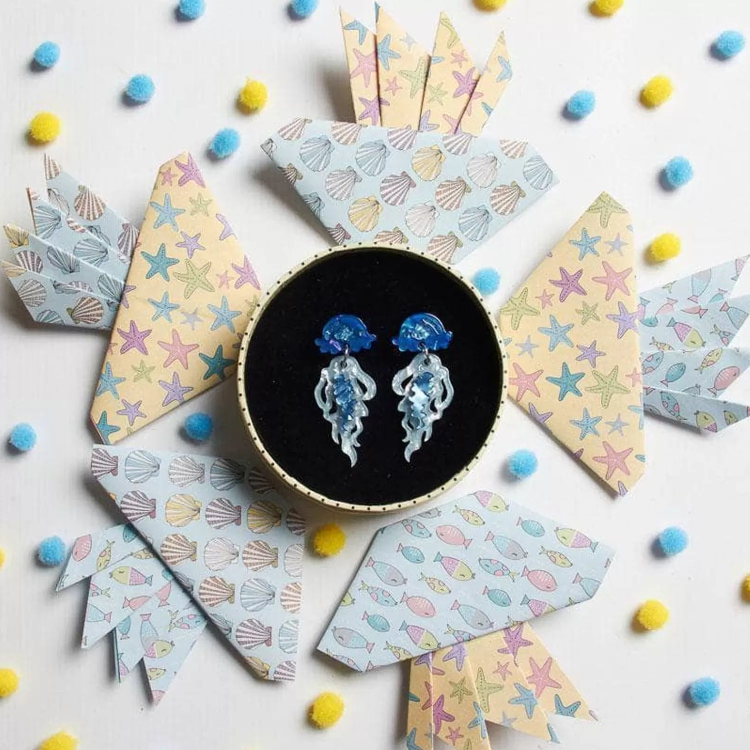 slippin_under_jellyfish_earrings_3.webp Slippin' Under Jellyfish Earrings*Erstwilder Cheap