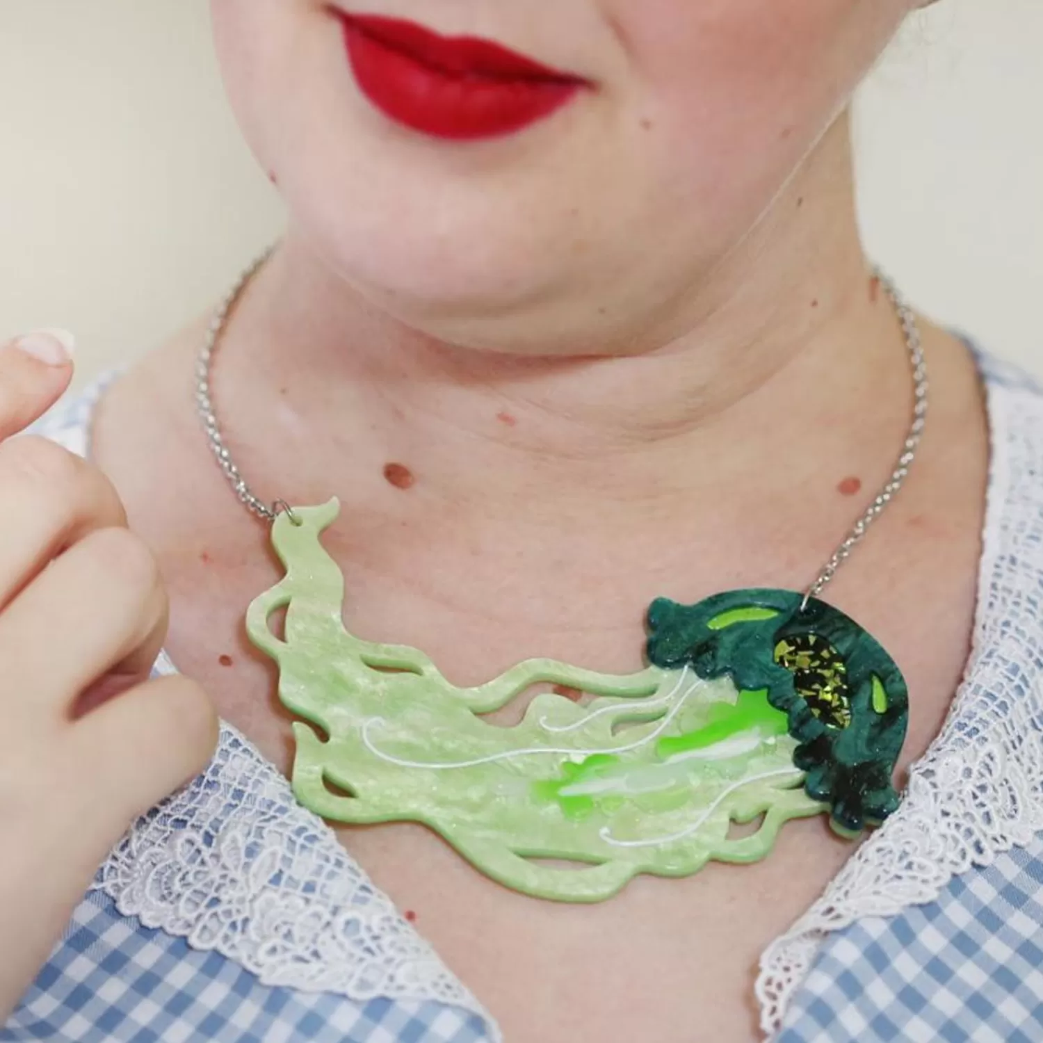 slippin_under_jellyfish_necklace_2.webp Slippin' Under Jellyfish Necklace*Erstwilder Discount