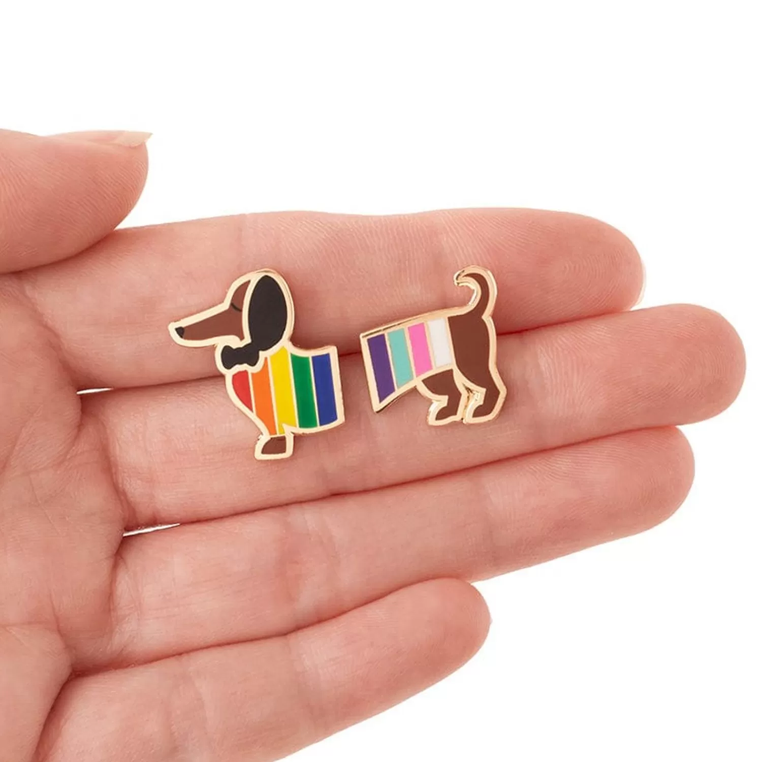 spiffy_the_supportive_dog_enamel_earrings_4.webp Spiffy The Supportive Dog Enamel Earrings*Erstwilder New