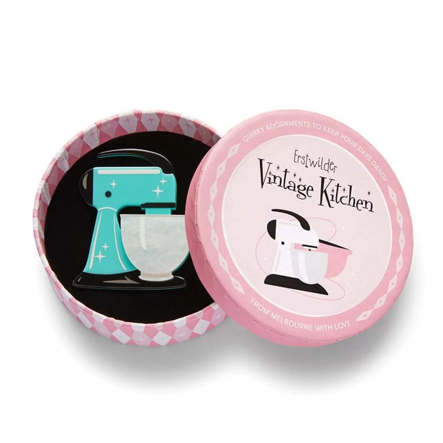 spin_me_right_round_brooch__teal_4.webp Spin Me Right Round Brooch - Teal*Erstwilder Clearance