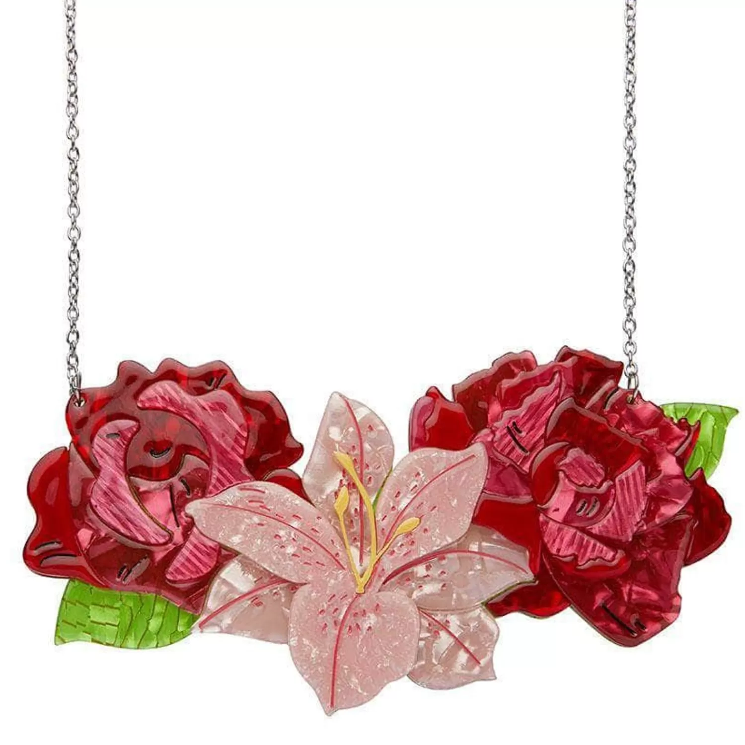 Tickled Pink Flower Necklace (Large)*Erstwilder Discount