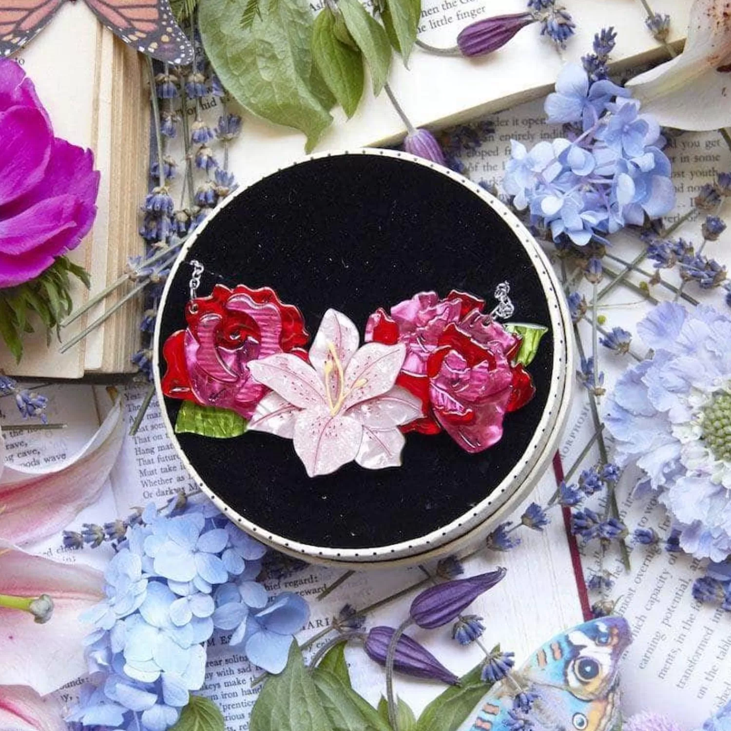 tickled_pink_flower_necklace_large_2.webp Tickled Pink Flower Necklace (Large)*Erstwilder Discount